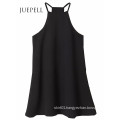 V Neck Sleeveless Halter Backless A Line Party Women Dress